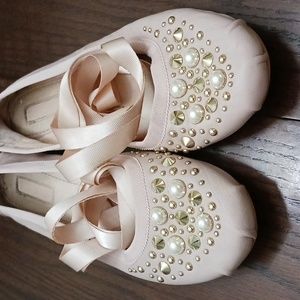 Topshop shoes Kisses pink Gold studed